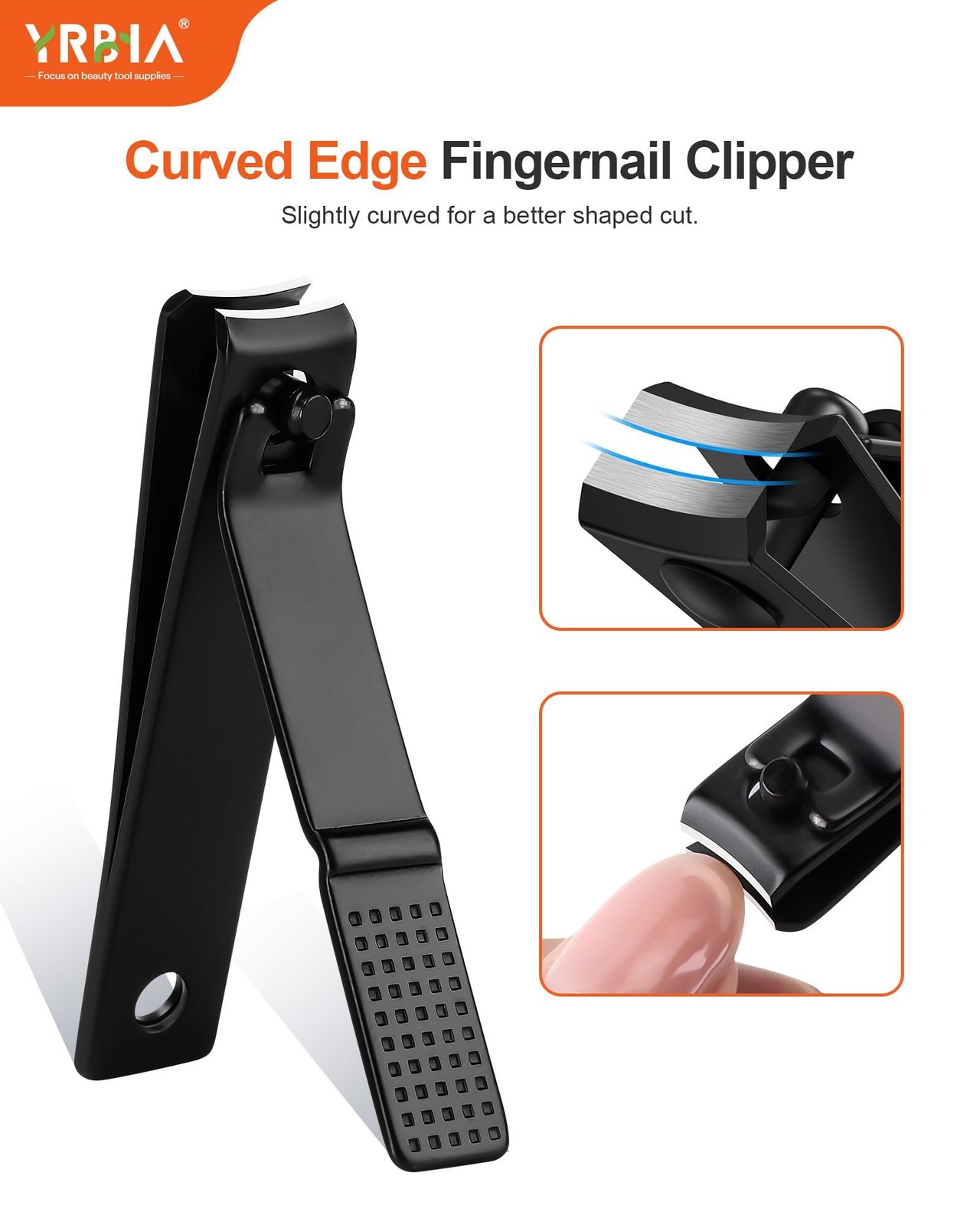 Nail Clippers with Glass Nail File, YRBIA Ultra Sharp Nail Clipper Set, Profe…