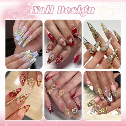 Flatback Pearls (White+Beige) 17 Silver Gold Nail Beads and Beige White Pearls