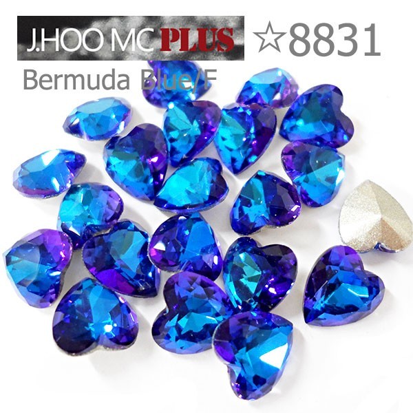 J.HOO Crystal 8831 Antique Heart V-Cut Fancy Rhinestones 8.8x8mm Nail Art 8pcs