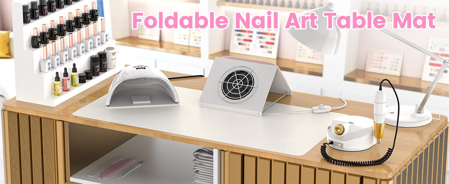 Nail Art Table Mat, (MAT ONLY) Foldable Nail Art Hand Rest Pad for Nail Arm