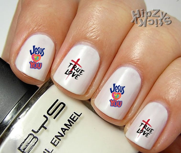 Nail Art 556 IMAGE Jesus True Love WaterSlide Nail Decals Transfers Sticker