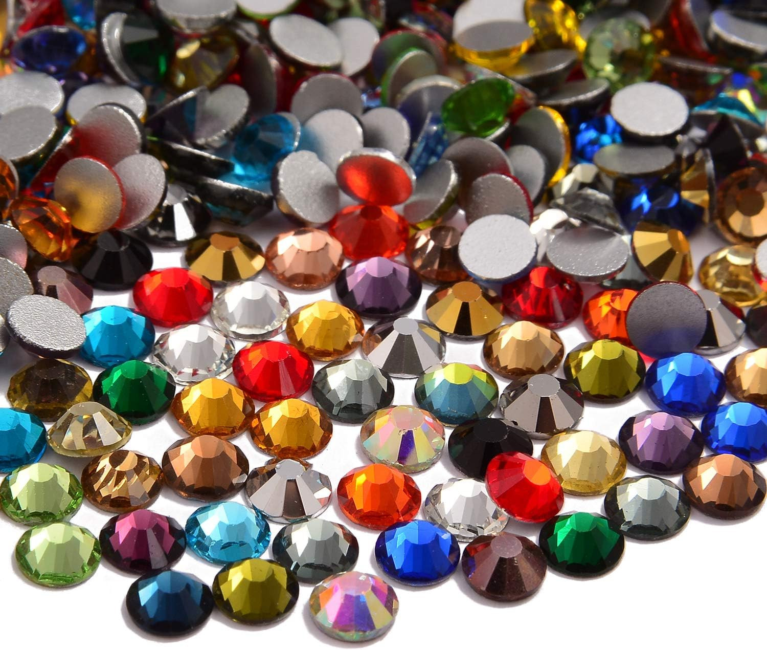 3000Pcs Flatback round Glass Nail Art Rhinestones Crystal for DIY Making Accesso