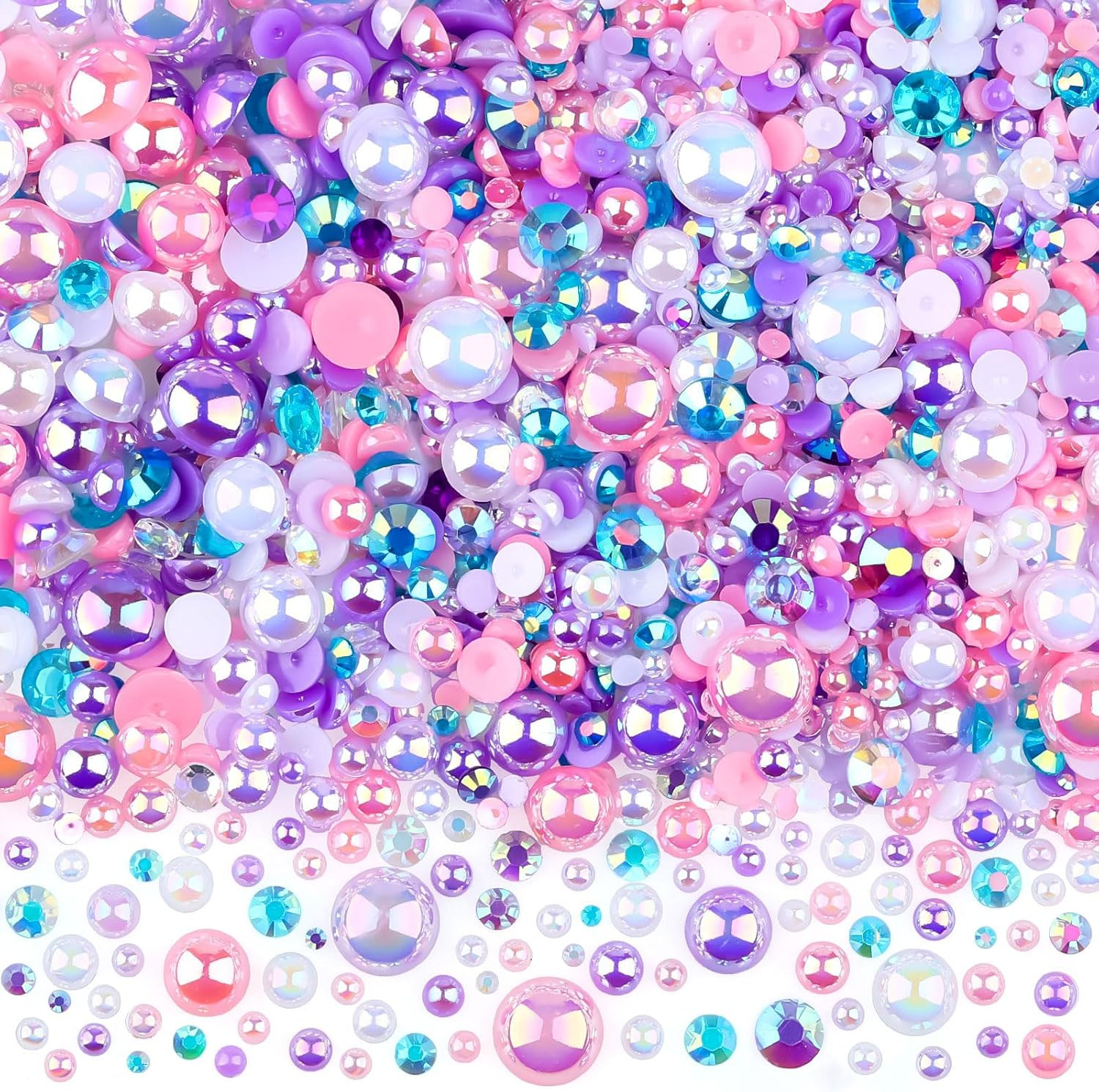 3900+ Pcs Rhinestones and Pearls Kit, 2-10Mm Flatback Gems for Nail Art, Tumbler