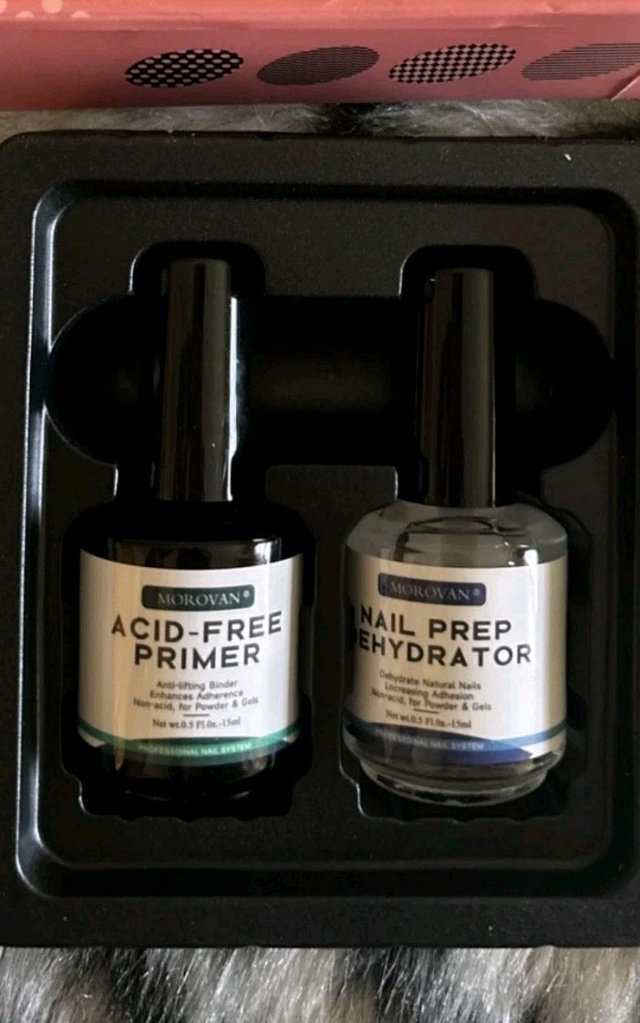 New Morovan Professional Nail System Gift Box Set Nail Art Prep Primer Mj186