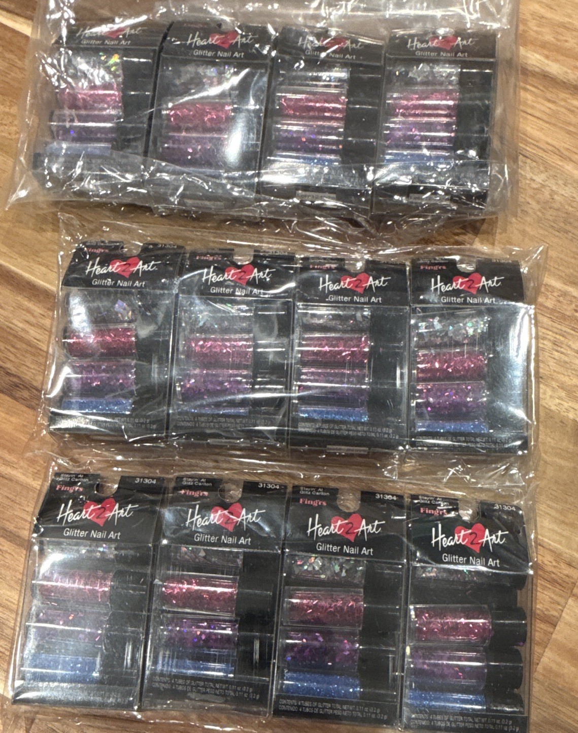 Fing’rs Heart2Art Multicolor Glitter Nail Art Strip Set Sparkle MPN 31304 3-4pks