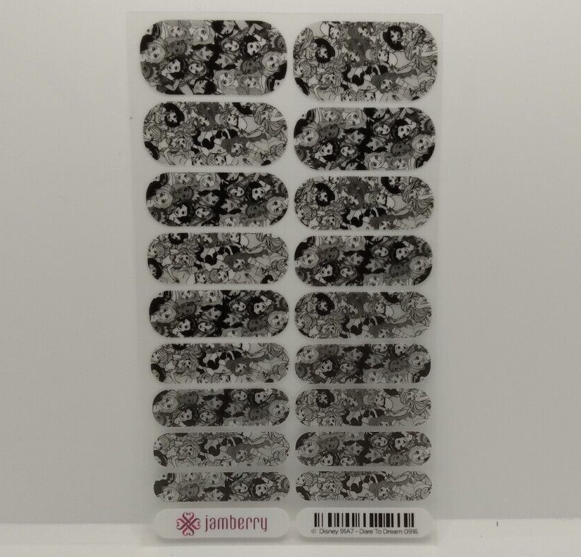 Jamberry Nail Wrap “Dare To Dream” Disney Princesses Full Sheet Clear