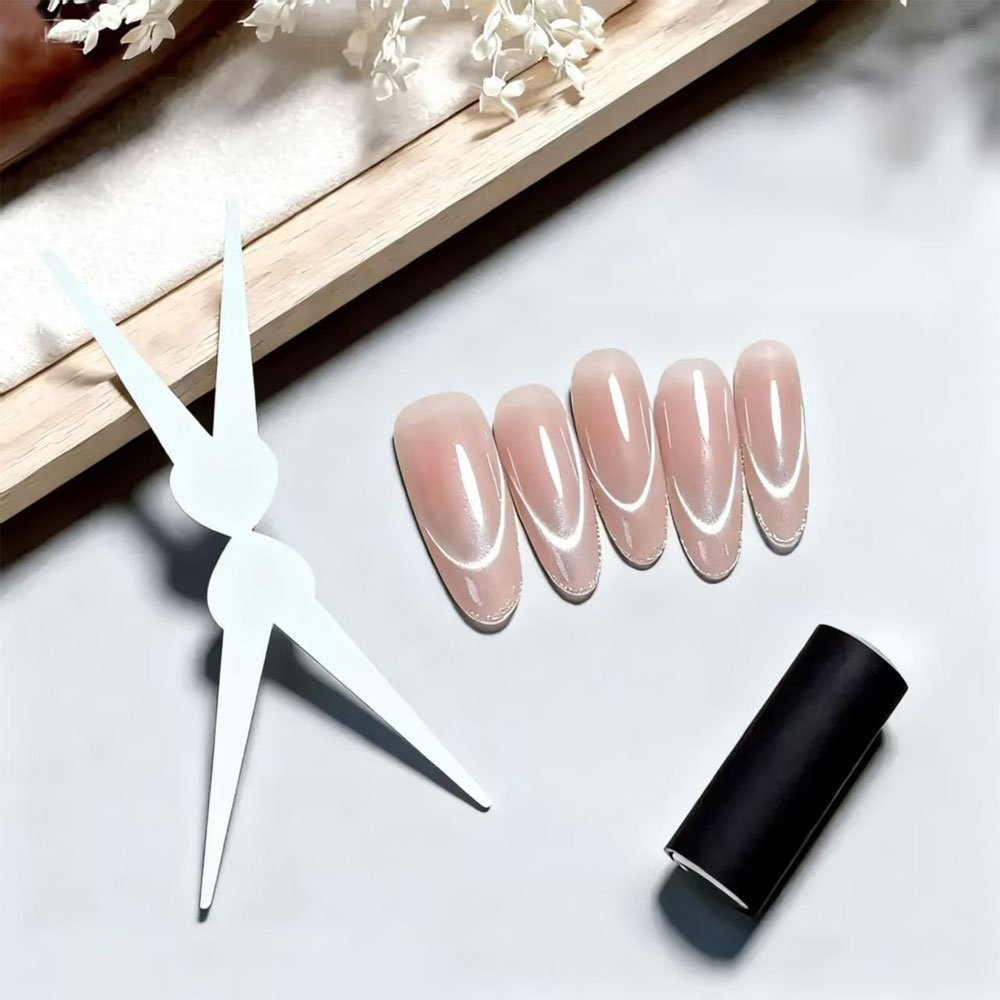 New French Cat Eye Nail Magnet Double-head Big Y-shaped Auxiliary Tool JQ