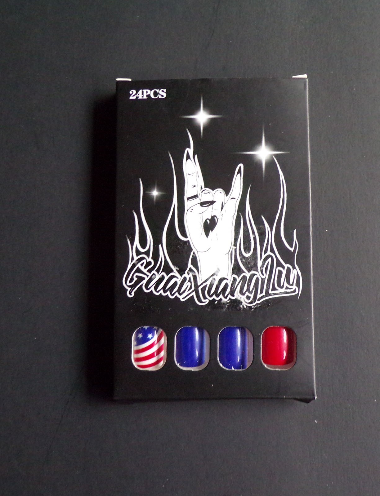 4th of July Press on Nails Red, White & Blue USA Set 4