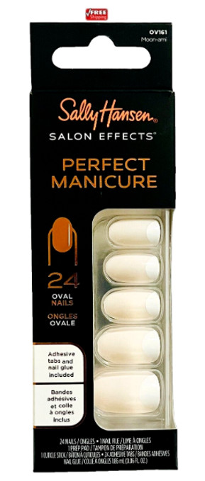 Sally Hansen Perfect Manicure Salon Effect, OV161-Moon-ami – 24 Oval Nails