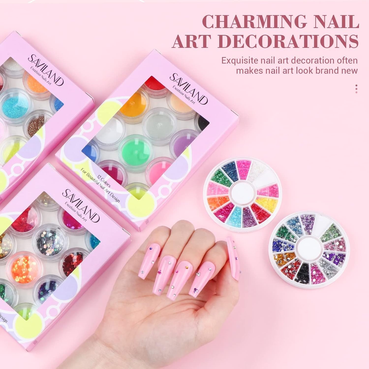 Luxury Acrylic Nail Kit with Drill & Portable UV Light for Home Salon Elegance