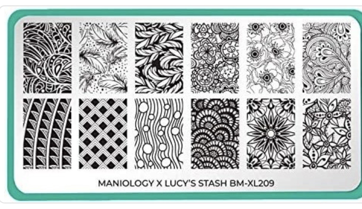 Maniology Bundle Monster + Lucy’s Stash BM-XL209 Nail Stamp Plate Floral HTF