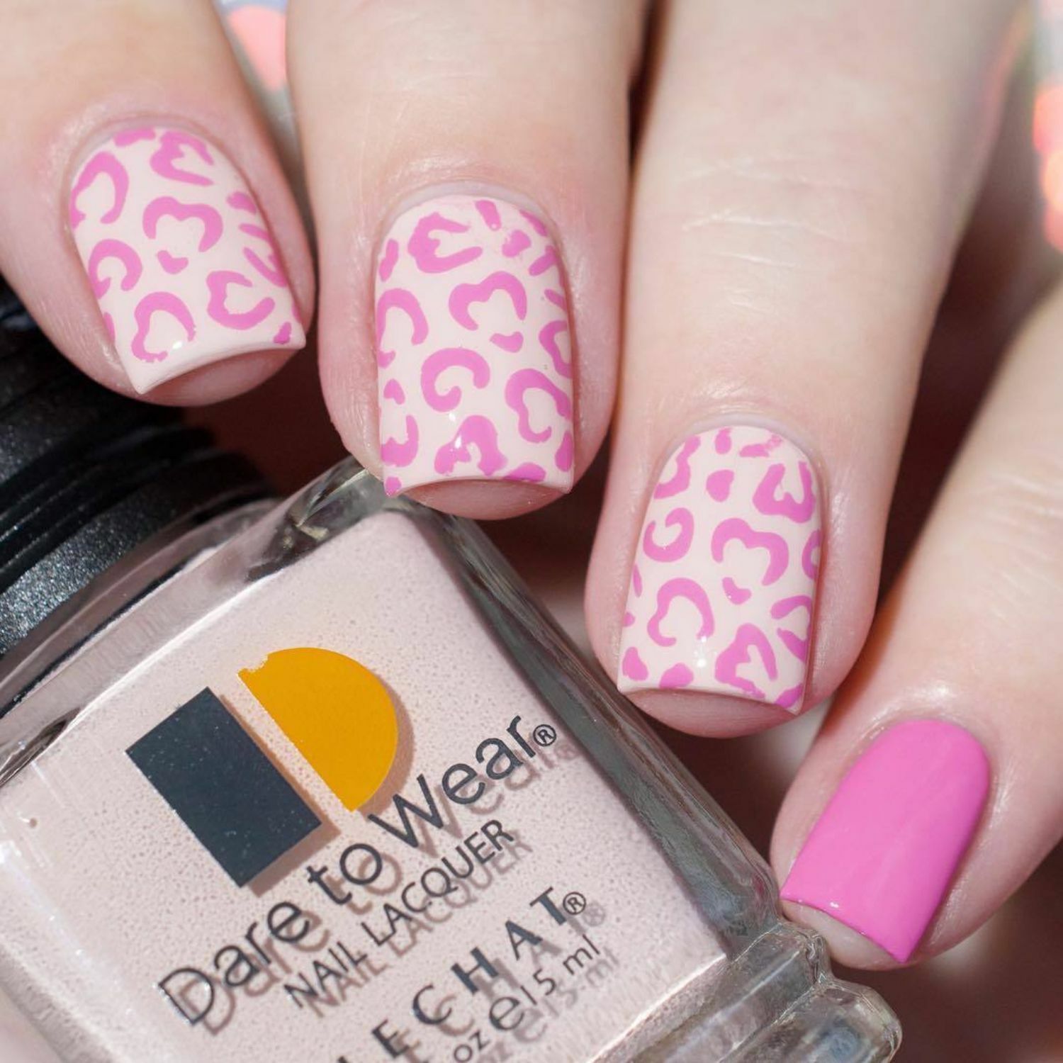 Whats Up Nails Cheetah Hearts Stencils for Nails, Valentine’s Day Nail Stickers