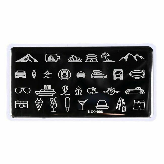 Nail Art Stamping Travel Design DIY ManicureTemplate Image Plate NEW NJX 006