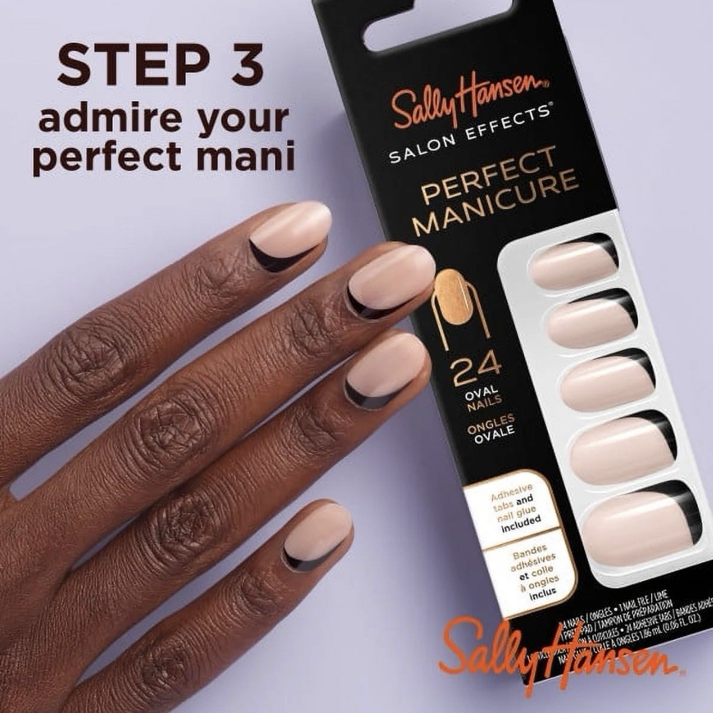 Sally Hansen Salon Effects Perfect Manicure Press on Nails Kit, 24 CT