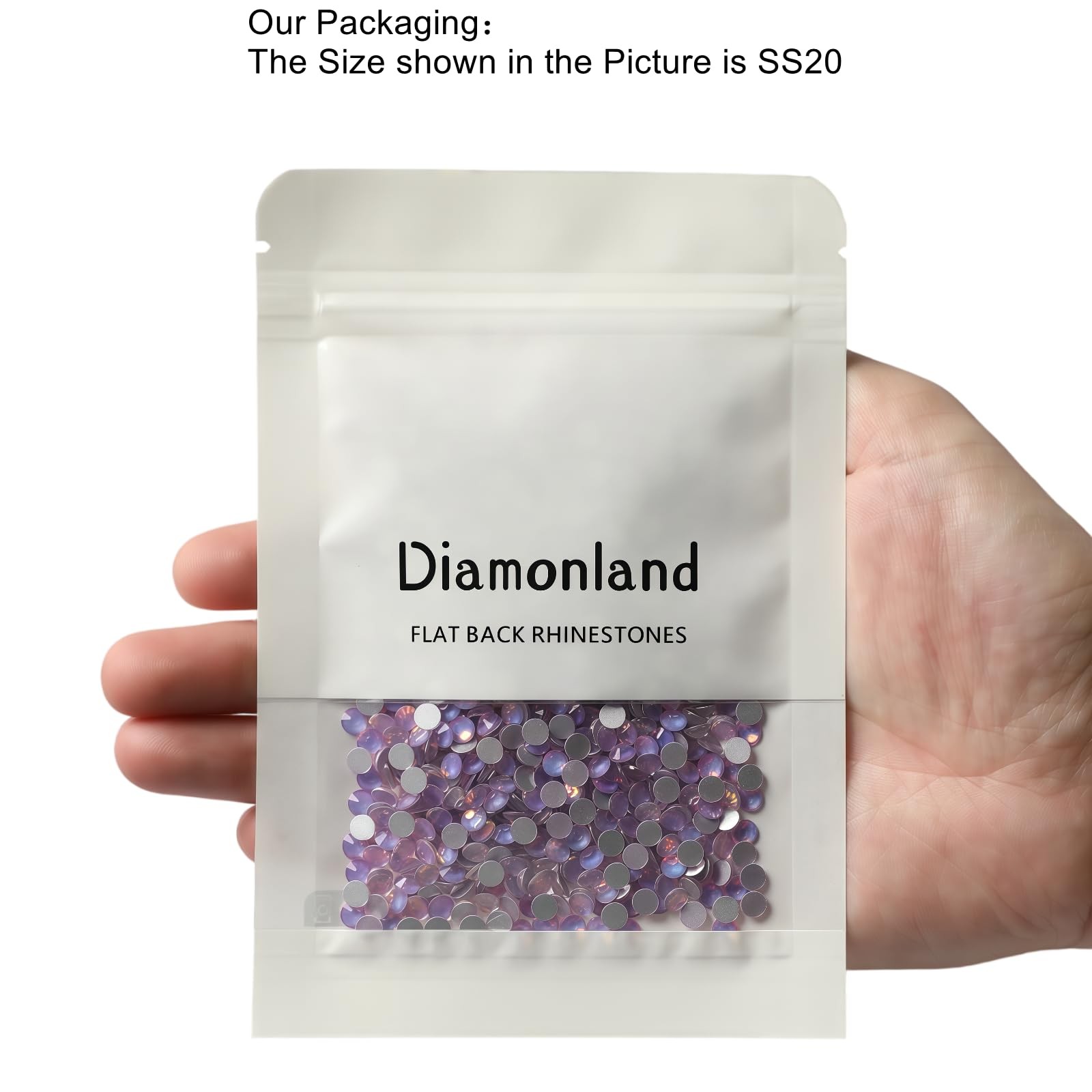 Diamonland Flatback Glass Crystal Rhinestones Rounds Gems for Bedazzling Nail…