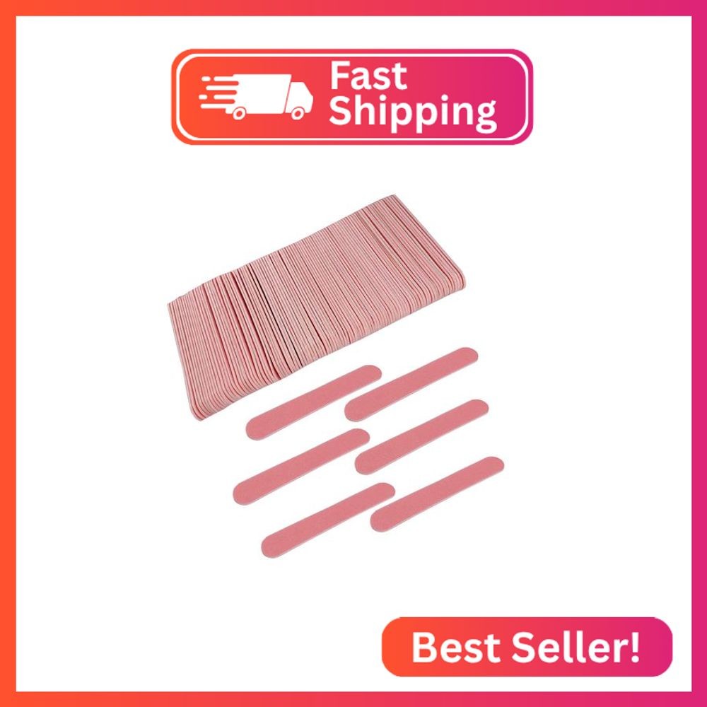 Mini Nail Files Bulk (100 Pcs), Double Sided Emery Board Nail File for Nature Na