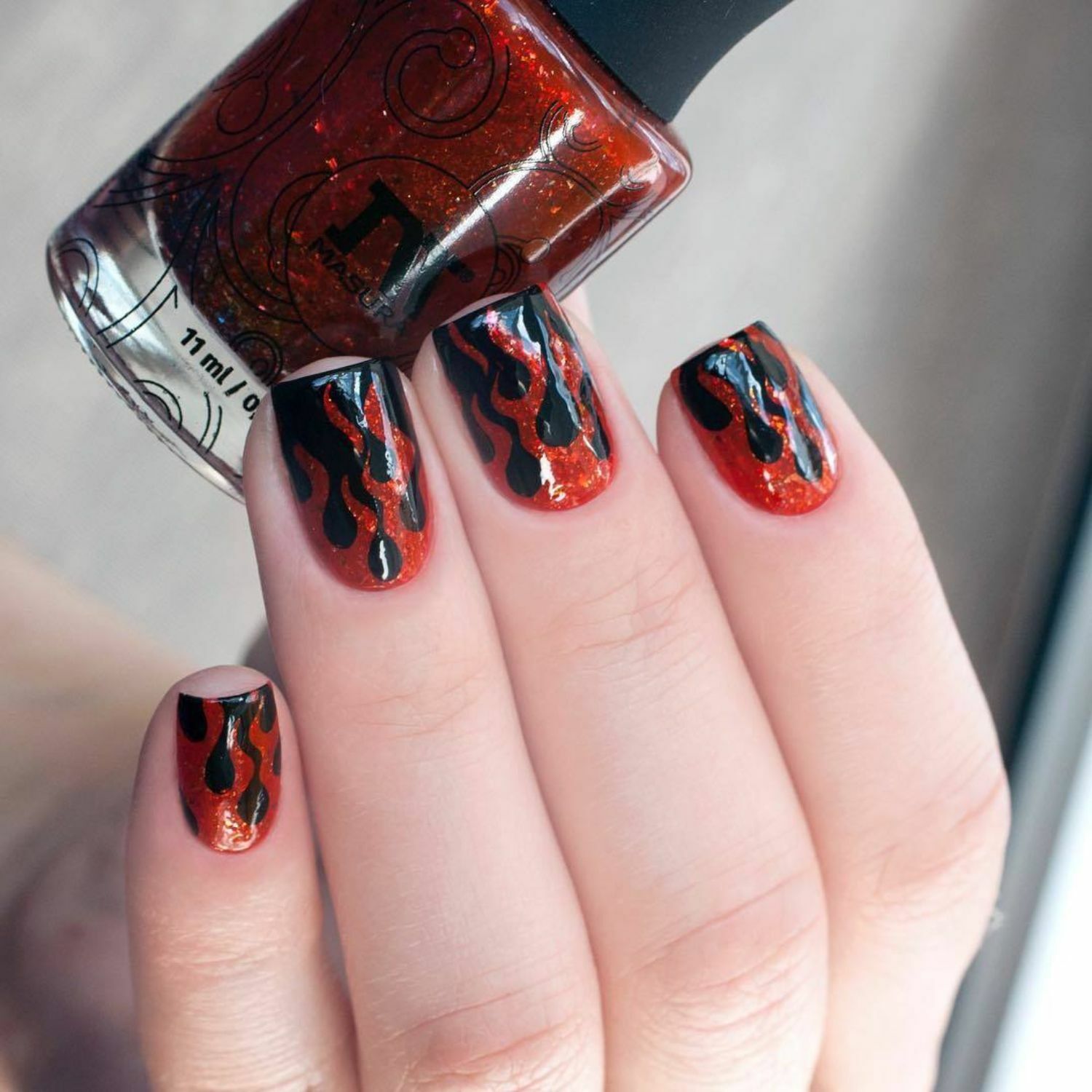 Fire Stencils for Nails, Halloween Nail Stickers, Nail Vinyls