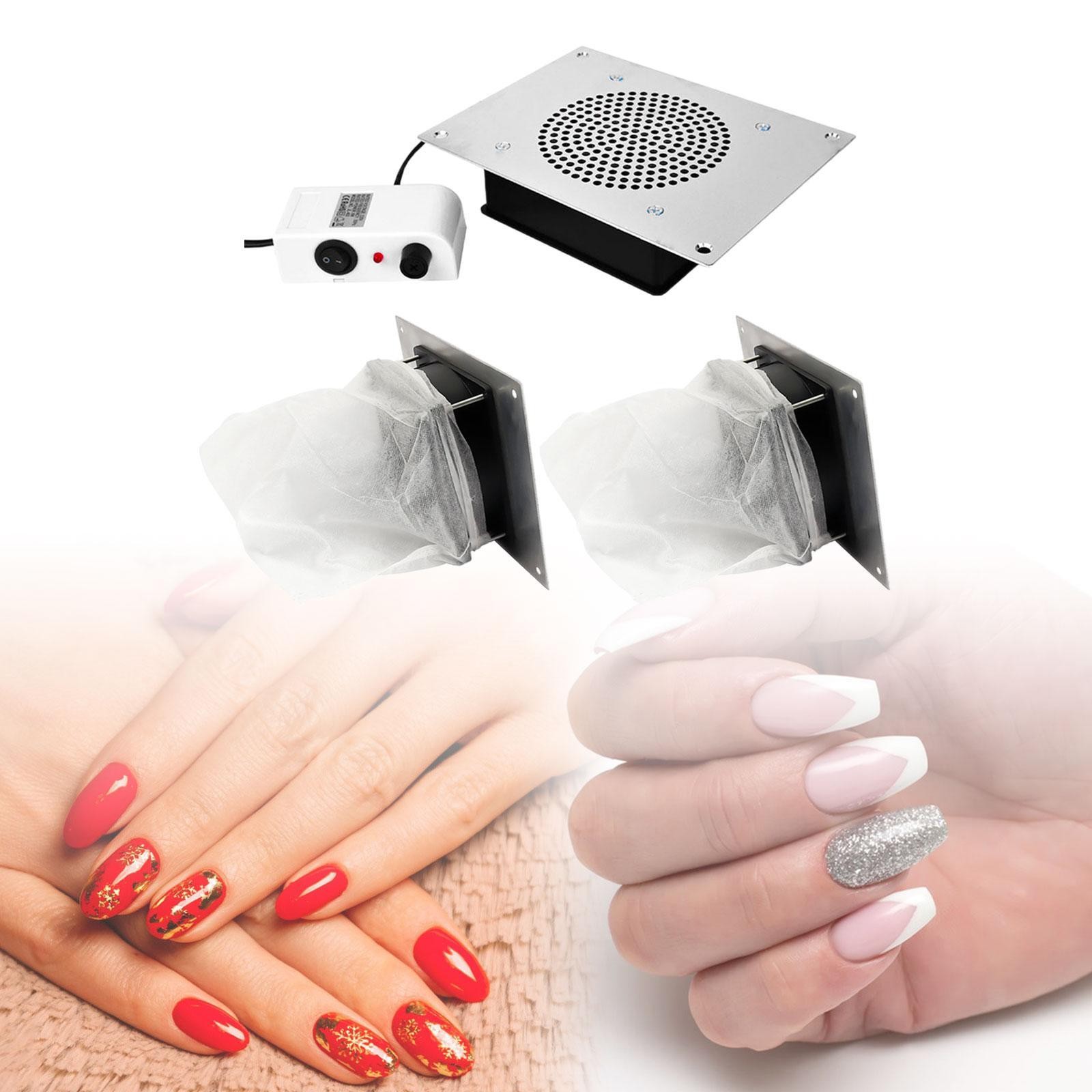 Nail Dust Collector Vent Dust Collector for Salon Aluminum Alloy US Adapter