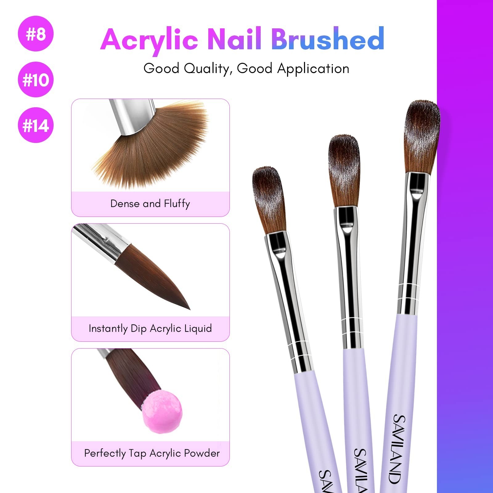 Acrylic Nail Liquid Monomer 8.11oz | Non-Yellowing, Smooth, Chip Resistant | 3 B