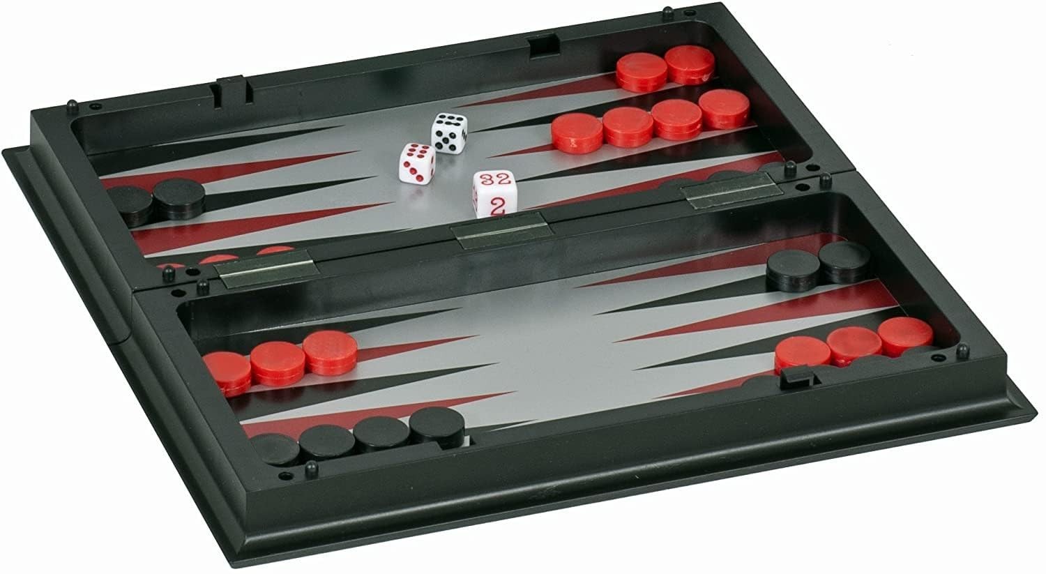 WE Games 3-in-1 Travel Board Set – Magnetic Chess, Medium, Black