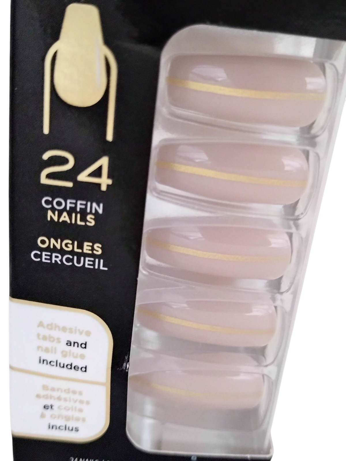 Sally Hansen SALON EFFECTS PERFECT MANICURE 24 COFFIN Nails MEET ME IN THE METAL