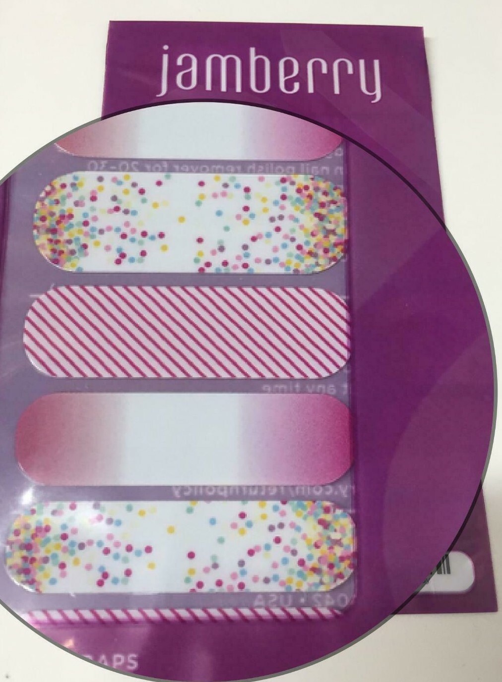 Jamberry~”Happy Birthday”~Nail Wraps~Full Sheet~(K004)~Consultant Exclusive~NIP