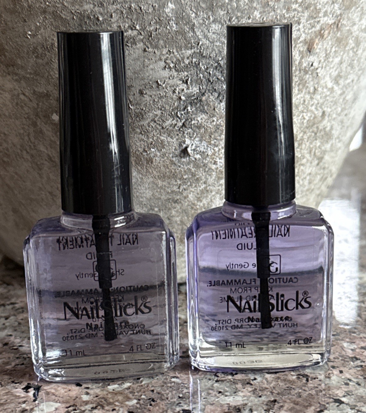 Lot of 2 CoverGirl Nail Slicks Nail Care ~Nail Treatment Fluid .4 oz