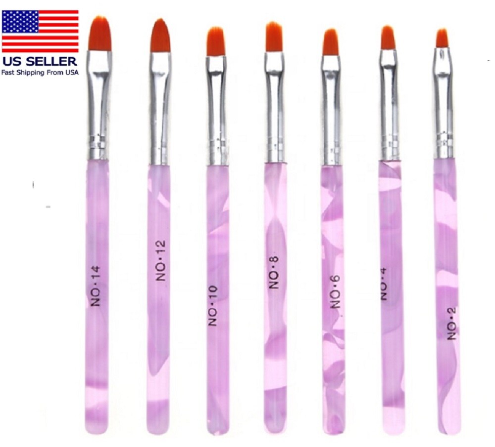 7-Piece Nail Art Design Brush Set – Acrylic & Gel Polish Painting, Drawing Pens