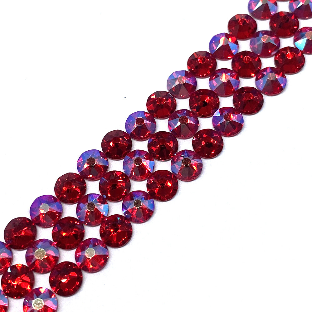 Swarovski 2058/2088 crystal flatbacks nail arts red LIGHT SIAM SHIMMER Combo Mix