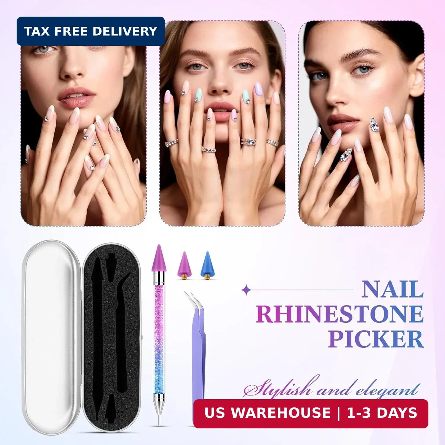 Tatuo Rhinestone Picker Tool Set Wax Pen for Rhinestones Diamond Art Painting Du