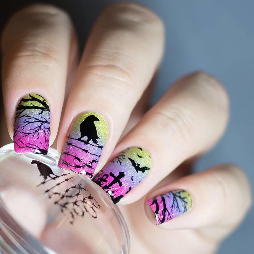 B031 Gothic Affection Plate For Stamped Nail Art Design