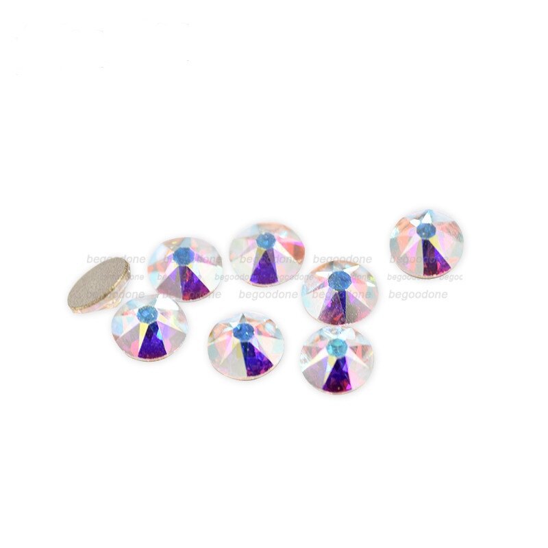 SS3-40 Clear AB Nail Art Decorations Flatback Crystal Rhinestones Non Hotfix DIY