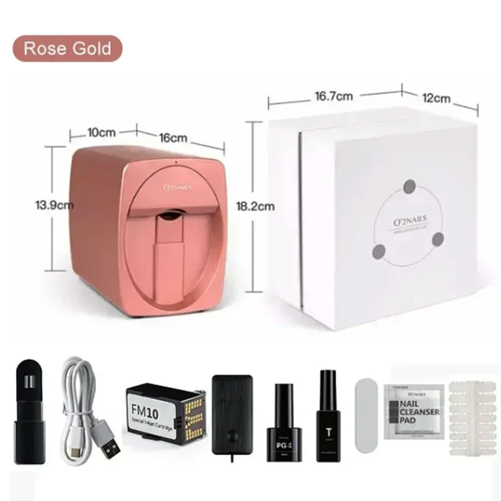 O’2NAILS Portable 3D Nail Printer Mobile APP DIY Nail Art Printing Home Machine