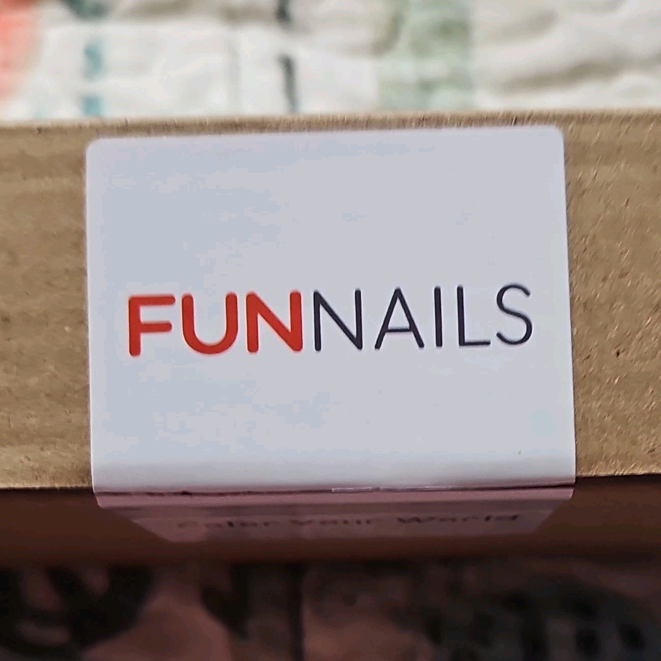 FUNNAILS 3D Rose Medium Press-On Nails Pink Brown Full Cover Pre-Designed Set