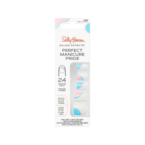 Sally Hansen Perfect Manicure Pride Press-On Nails| 24 Nails, Paint Your Story