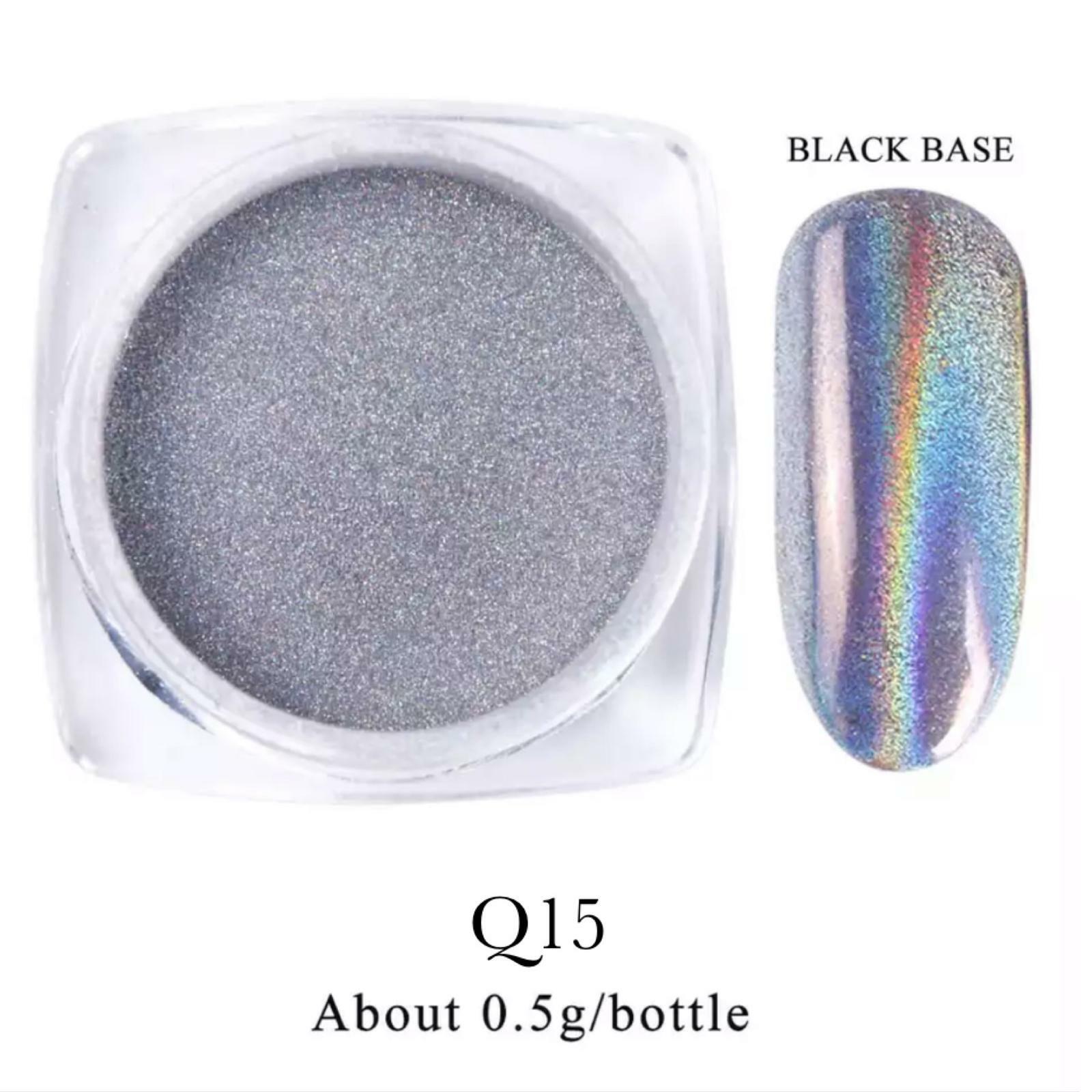 UNICORN NAIL CHROME POWDER ROSE GOLD MIRROR PINK RED DUST COLOURS EFFECT PIGMENT