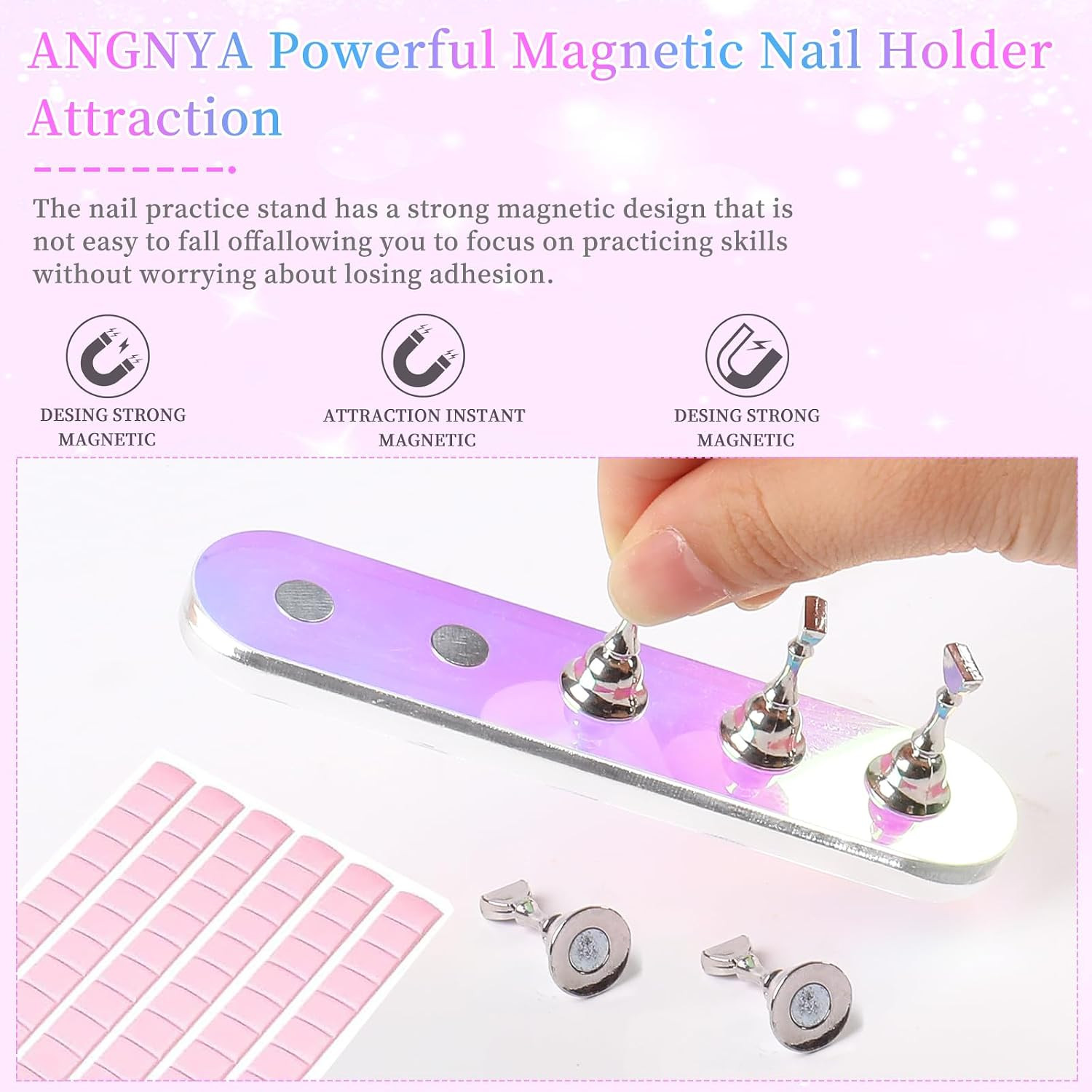 Nail Stands for Press Ons Fake Nail Holder for Painting Nails Art | 2 Sets, 96Pc