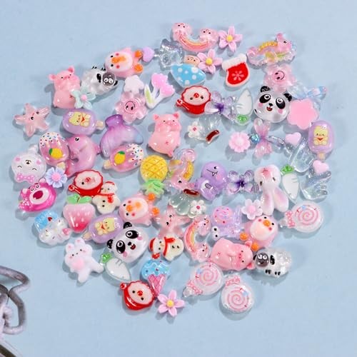 1 Pack of 250pcs Cute & Sweet 3D Nail Charms for Acrylic Nails, Perfect for
