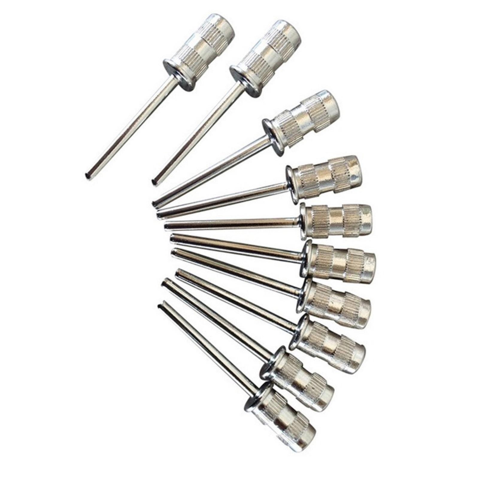 10Pcs/Set Drill Mandrel Bit Nail Sanding Drum For Sanding Band Manicure Pedicure
