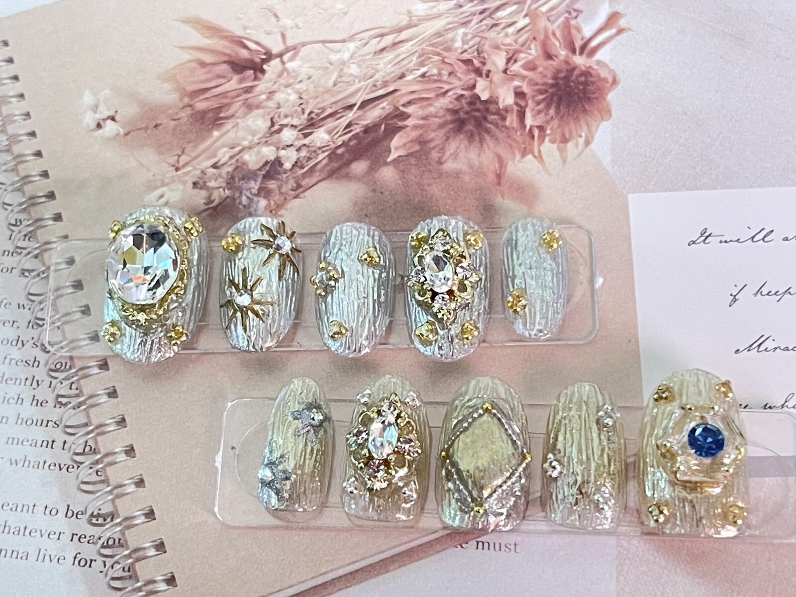 🔥CUSTOM Gel Press On False Nails set /Handmade size：S（15 11 12 11 9mm）