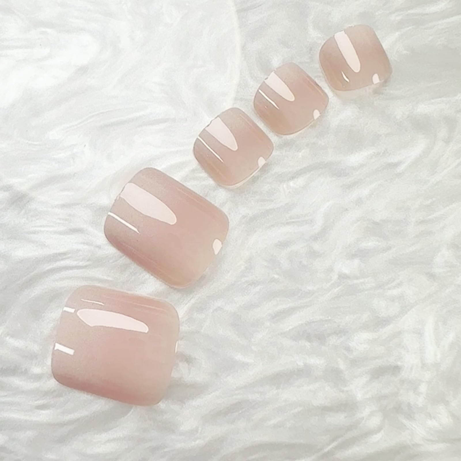 FJSMTOPl Press on Toenails Ombre Pink Square 24 Fl Oz (Pack of 1), style23