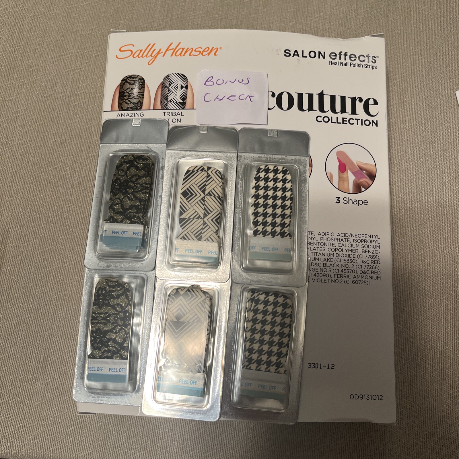 2 X Sally Hansen Salon Effects Real Couture Collection (Check Description)