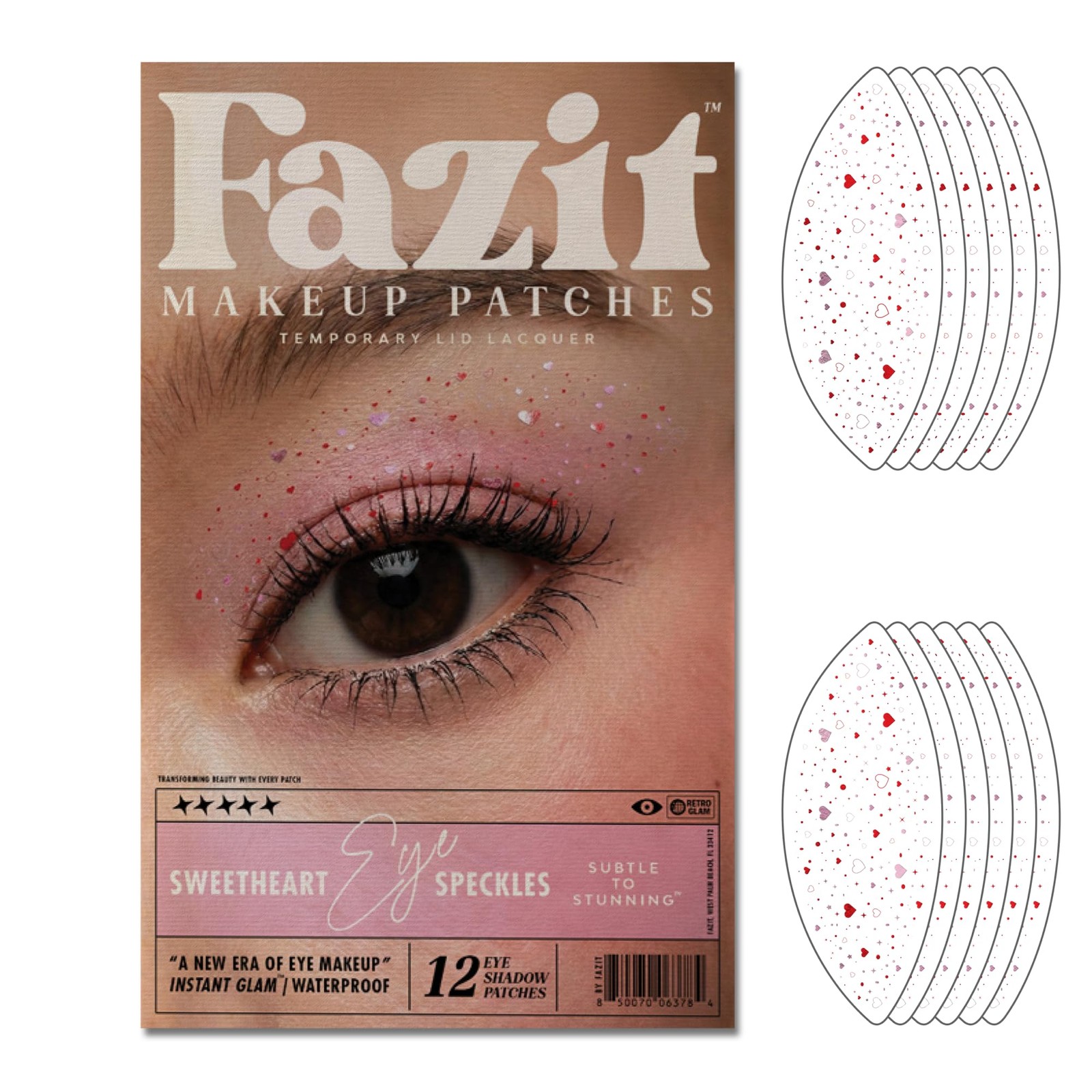 Sweetheart Eye Speckles Glow Up Makeup Patches Cute Glitter Cosmetic Face