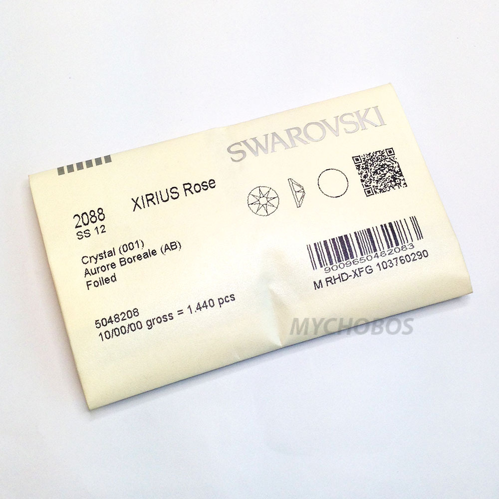 Swarovski 2058/2088 Flatback Foiled Rhinestones Factory Pack CRYSTAL AB (001 AB)