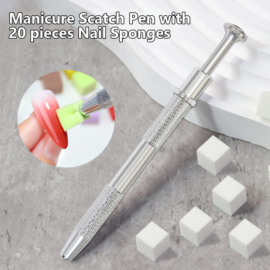 20Pcs Nail Art Sponge Blush Applicator Set, Blending Gradient Sponges Gripper