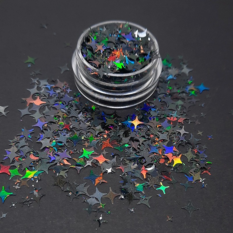 Nail Art Glitter Shapes, Unicorn, Moon, Leaves, Puzzle, Stars, Mickey, UK Seller