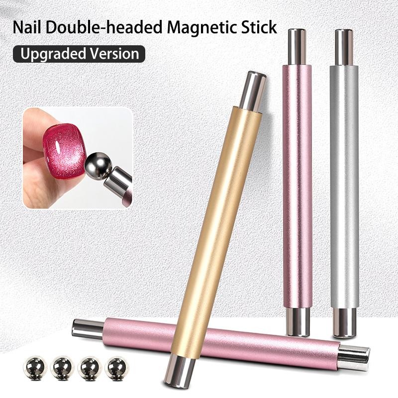 2-in-1 Cat Eye Magnet Wand, Double Head Stick with Steel Ball for DIY nail art