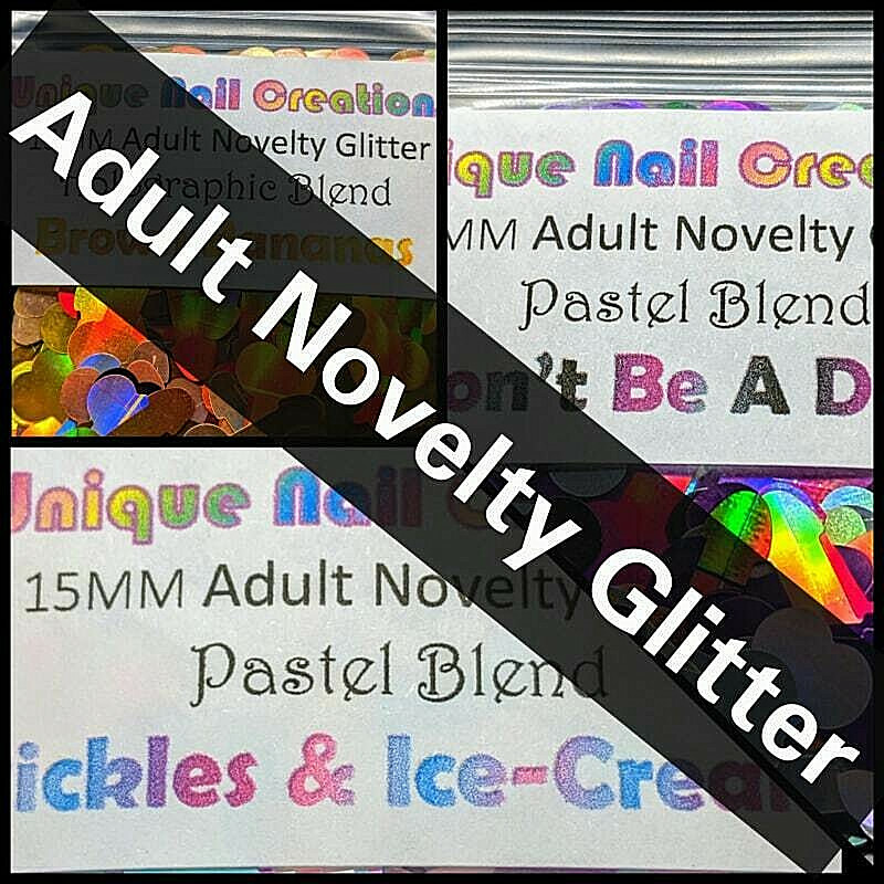 ADULT NOVELTY GLITTER SHAPE~You Choose Colors~Nail Art•Face•Festival•Crafts