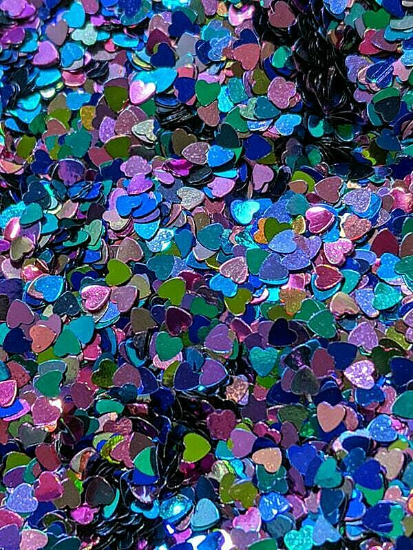 2.5MM HEART SHAPE GLITTER U Choose~Nail•Acrylic•Gel•Body Art•Face•Festival