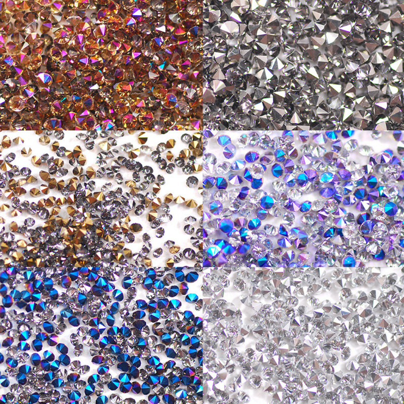 3000 Pcs Crystal Pixie 3D Nail Art Gems Micro Zircon 1.1mm Mini Rhinestones DIY